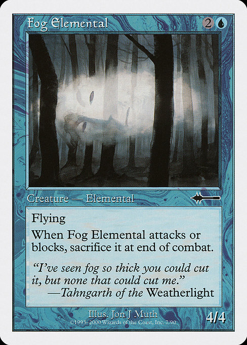 Magic the Gathering Card - Fog Elemental - MTG Circle