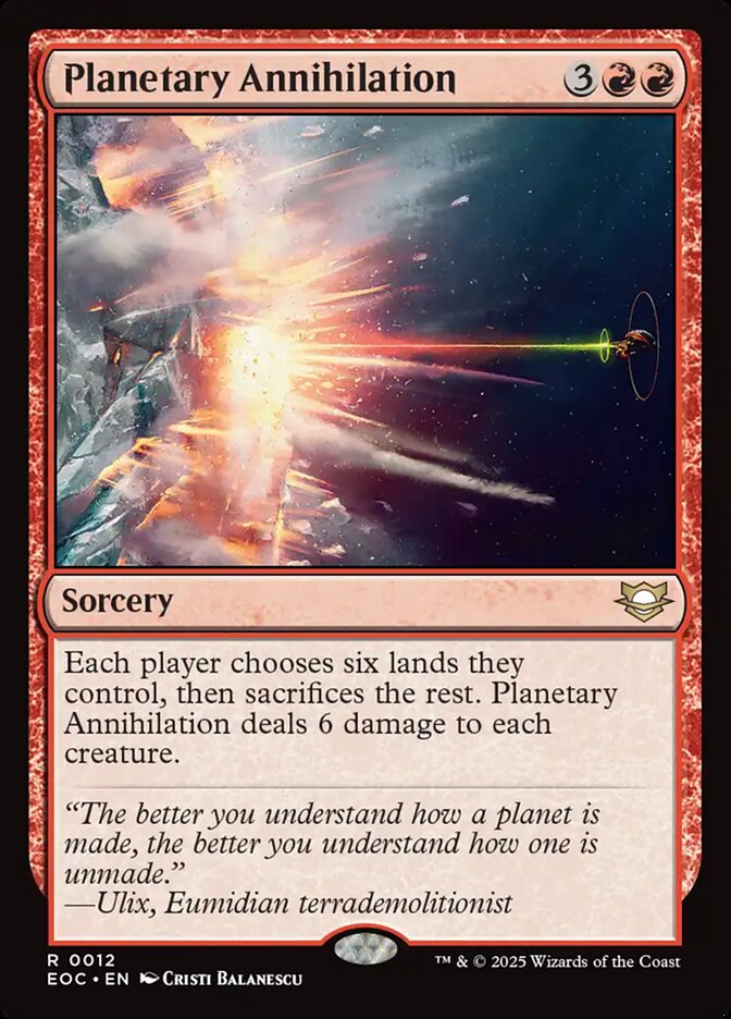 Magic the Gathering Card - Planetary Annihilation - MTG Circle