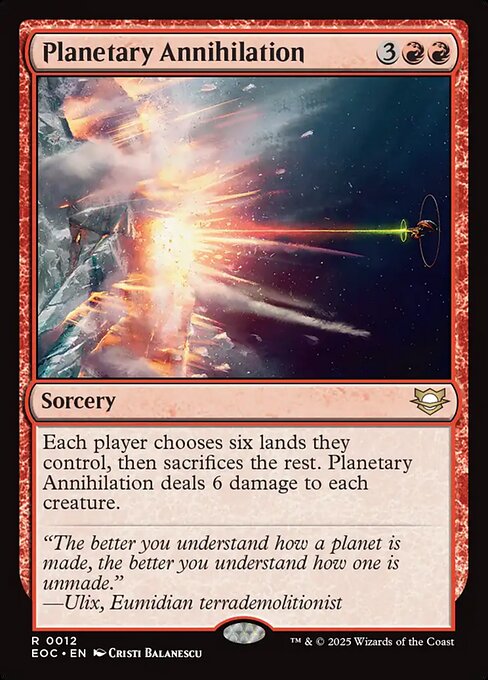 Magic the Gathering Card - Planetary Annihilation - MTG Circle