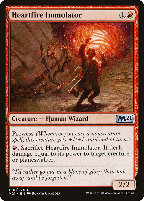 Magic the Gathering Card - Heartfire Immolator - MTG Circle