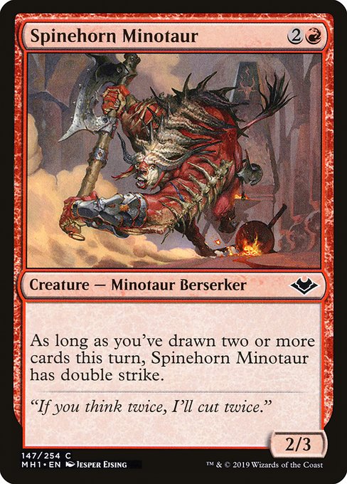 Magic the Gathering Card - Spinehorn Minotaur - MTG Circle