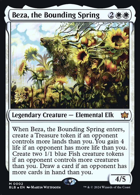 Magic the Gathering Card - Beza, the Bounding Spring - MTG Circle