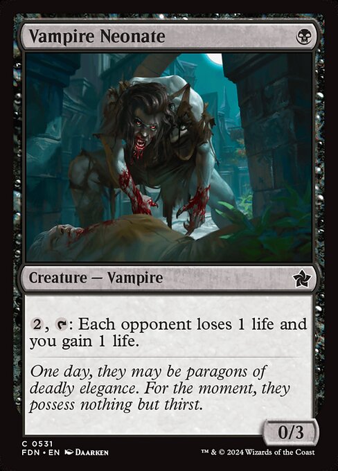 Magic the Gathering Card - Vampire Neonate - MTG Circle