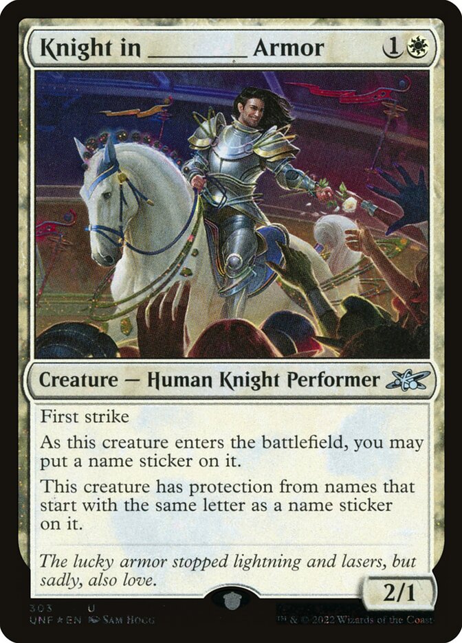 Magic the Gathering Card - Knight in _____ Armor - MTG Circle