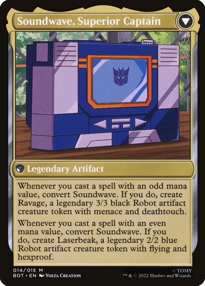 Magic the Gathering Card - Soundwave, Superior Captain - MTG Circle