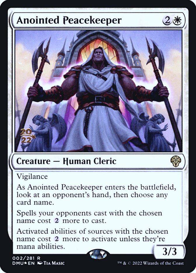 Magic the Gathering Card - Anointed Peacekeeper - MTG Circle