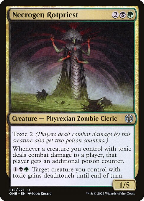 Magic the Gathering Card - Necrogen Rotpriest - MTG Circle