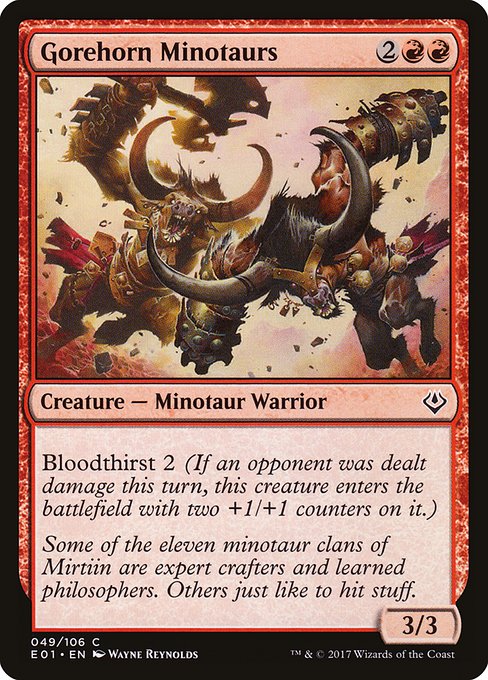 Magic the Gathering Card - Gorehorn Minotaurs - MTG Circle