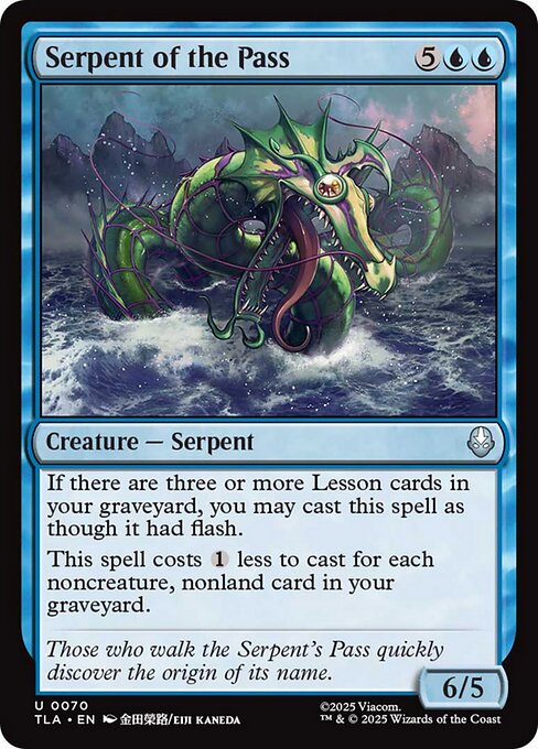 Magic the Gathering Card - Serpent of the Pass - MTG Circle