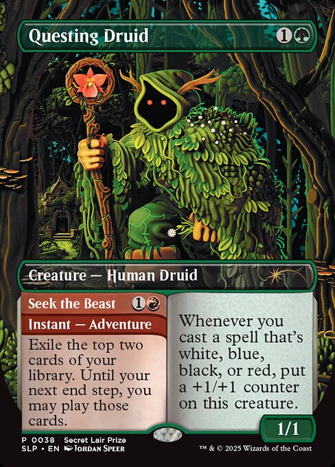 Magic the Gathering Card - Questing Druid // Seek the Beast - MTG Circle