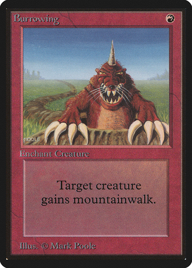 Magic the Gathering Card - Burrowing - MTG Circle