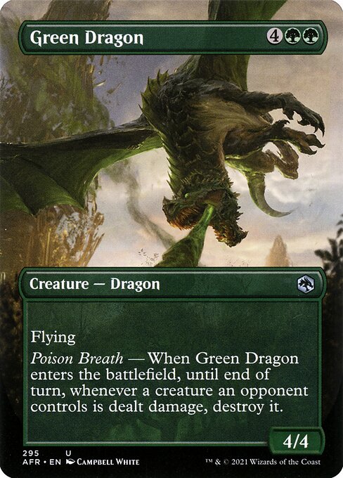 Magic the Gathering Card - Green Dragon - MTG Circle