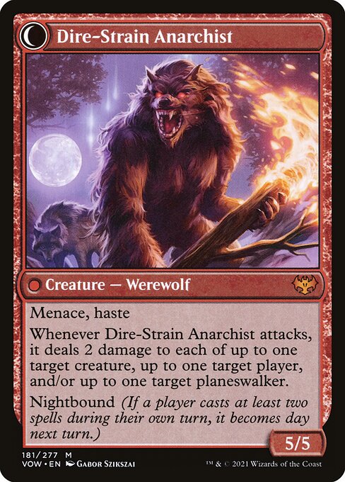 Magic the Gathering Card - Dire-Strain Anarchist - MTG Circle