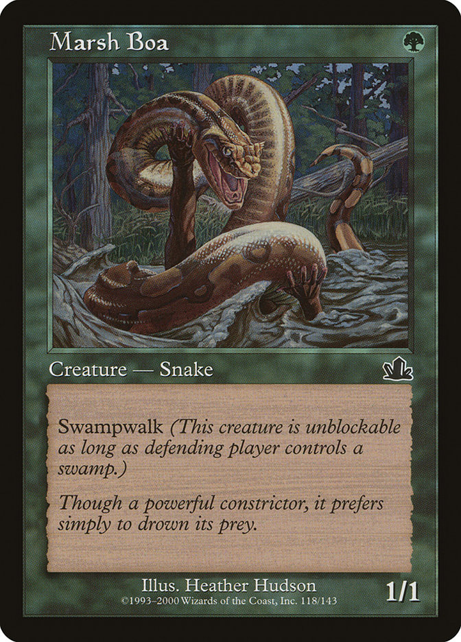 Magic the Gathering Card - Marsh Boa - MTG Circle