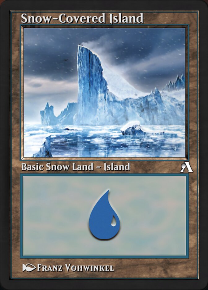Magic the Gathering Card - Snow-Covered Island - MTG Circle