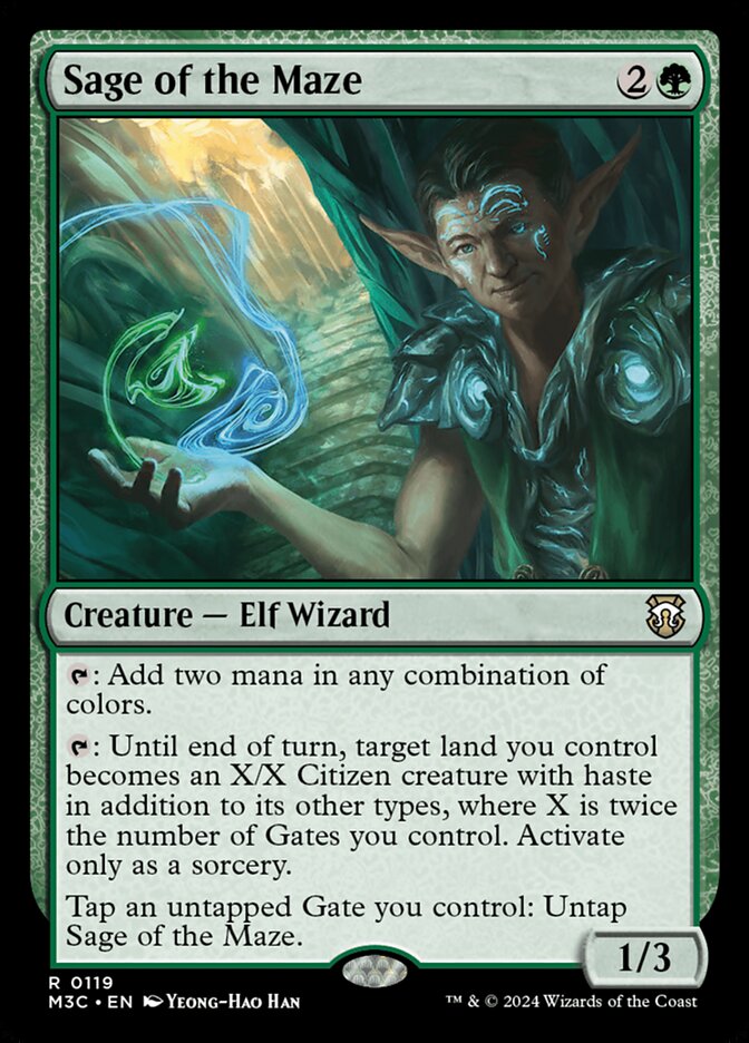 Magic the Gathering Card - Sage of the Maze - MTG Circle
