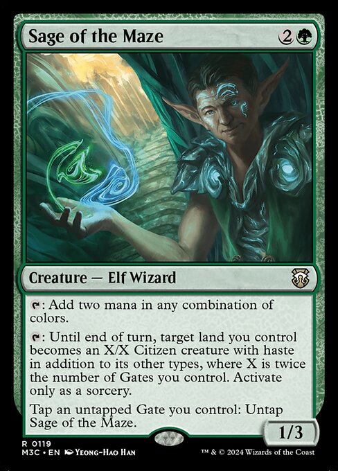 Magic the Gathering Card - Sage of the Maze - MTG Circle