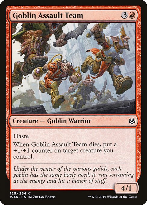 Magic the Gathering Card - Goblin Assault Team - MTG Circle