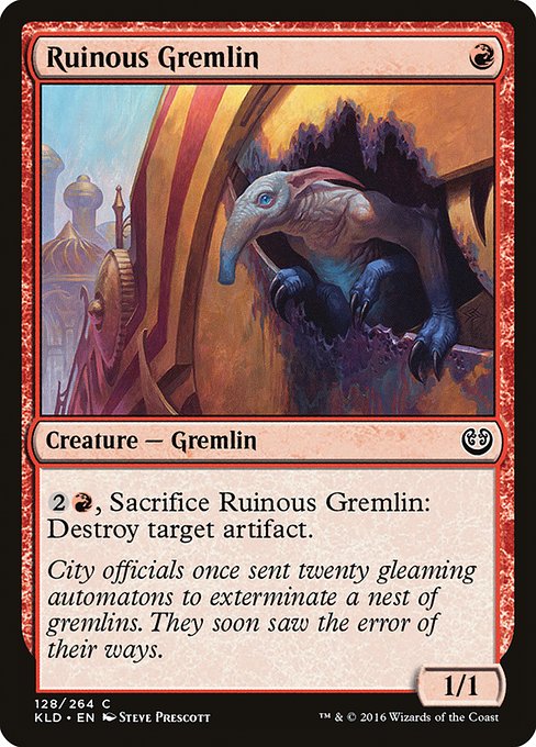 Magic the Gathering Card - Ruinous Gremlin - MTG Circle