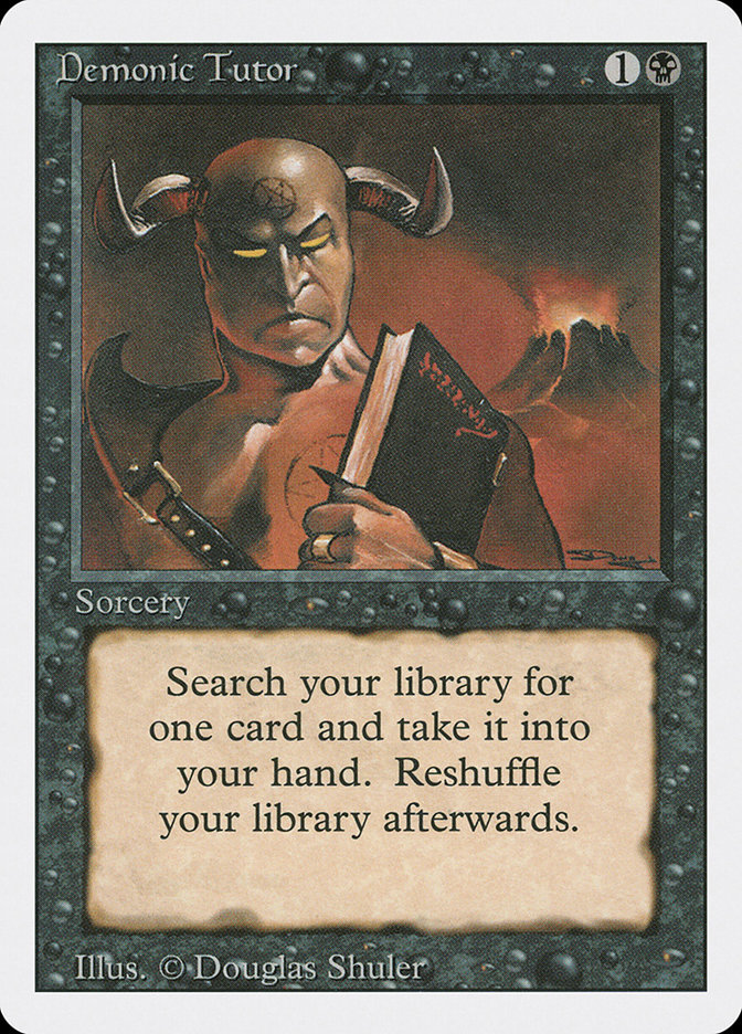 Magic the Gathering Card - Demonic Tutor - MTG Circle