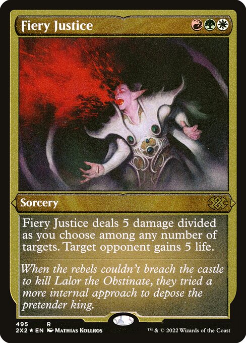 Magic the Gathering Card - Fiery Justice - MTG Circle
