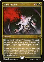Magic the Gathering Card - Fiery Justice - MTG Circle