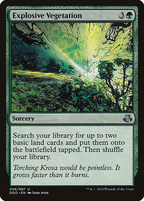 Magic the Gathering Card - Explosive Vegetation - MTG Circle