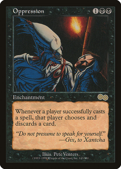 Magic the Gathering Card - Oppression - MTG Circle