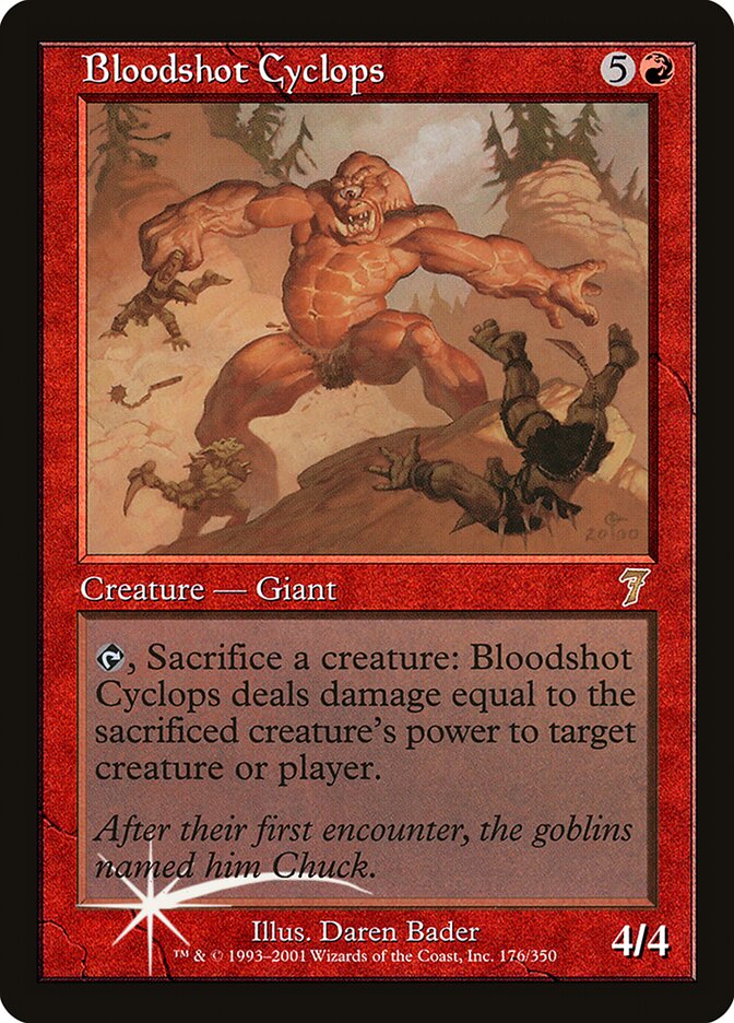 Magic the Gathering Card - Bloodshot Cyclops - MTG Circle