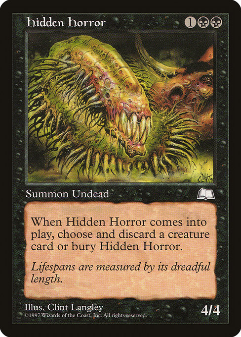 Magic the Gathering Card - Hidden Horror - MTG Circle