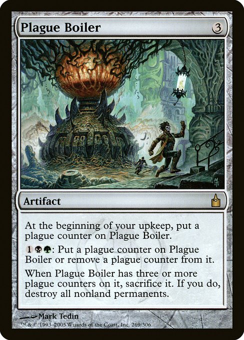 Magic the Gathering Card - Plague Boiler - MTG Circle