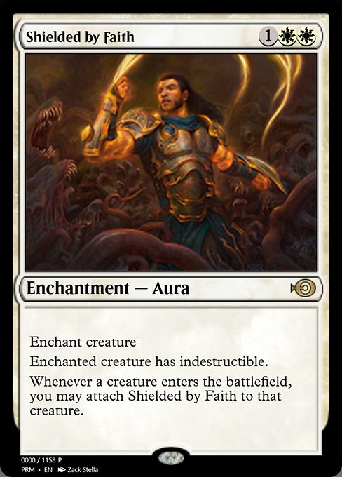 Magic the Gathering Card - Shielded by Faith - MTG Circle