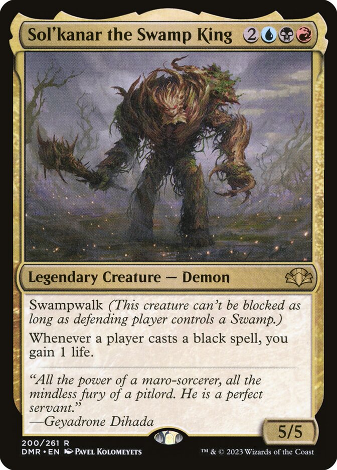 Magic the Gathering Card - Sol'kanar the Swamp King - MTG Circle
