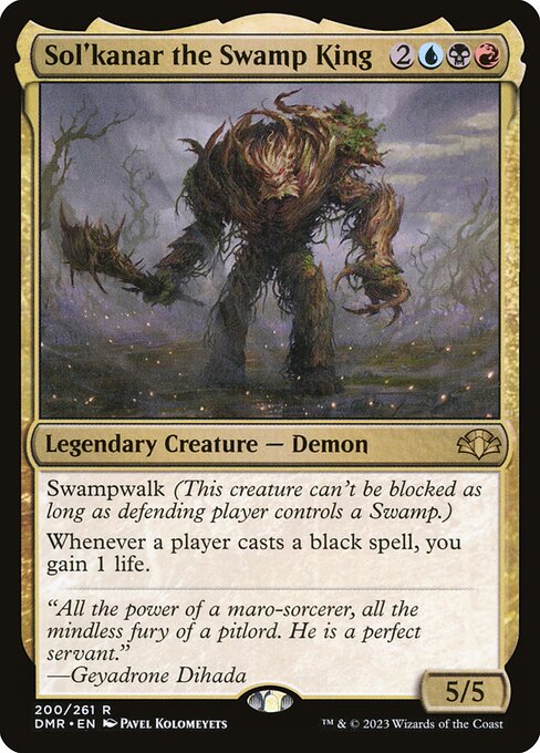 Magic the Gathering Card - Sol'kanar the Swamp King - MTG Circle