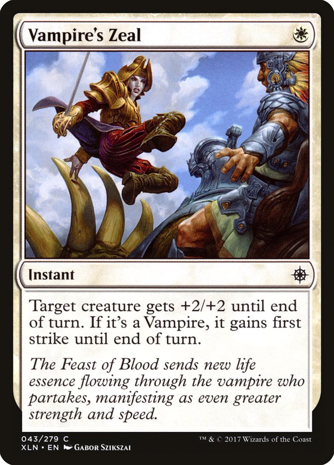 Magic the Gathering Card - Vampire's Zeal - MTG Circle