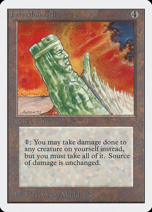 Magic the Gathering Card - Jade Monolith - MTG Circle