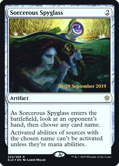 Magic the Gathering Card - Sorcerous Spyglass - MTG Circle