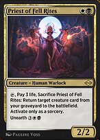 Magic the Gathering Card - Priest of Fell Rites - MTG Circle