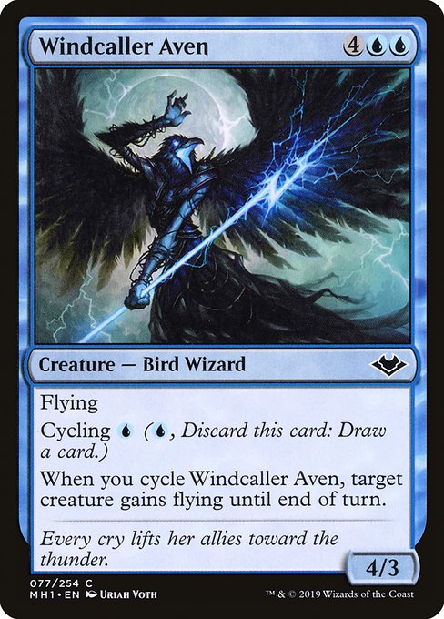 Magic the Gathering Card - Windcaller Aven - MTG Circle