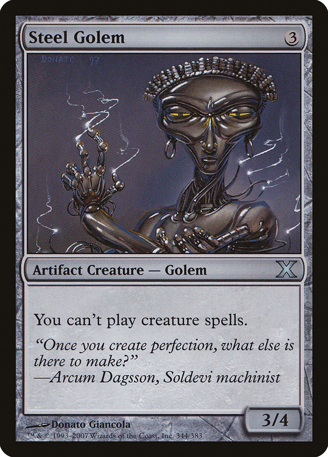 Magic the Gathering Card - Steel Golem - MTG Circle