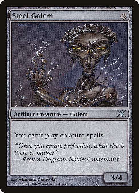 Magic the Gathering Card - Steel Golem - MTG Circle