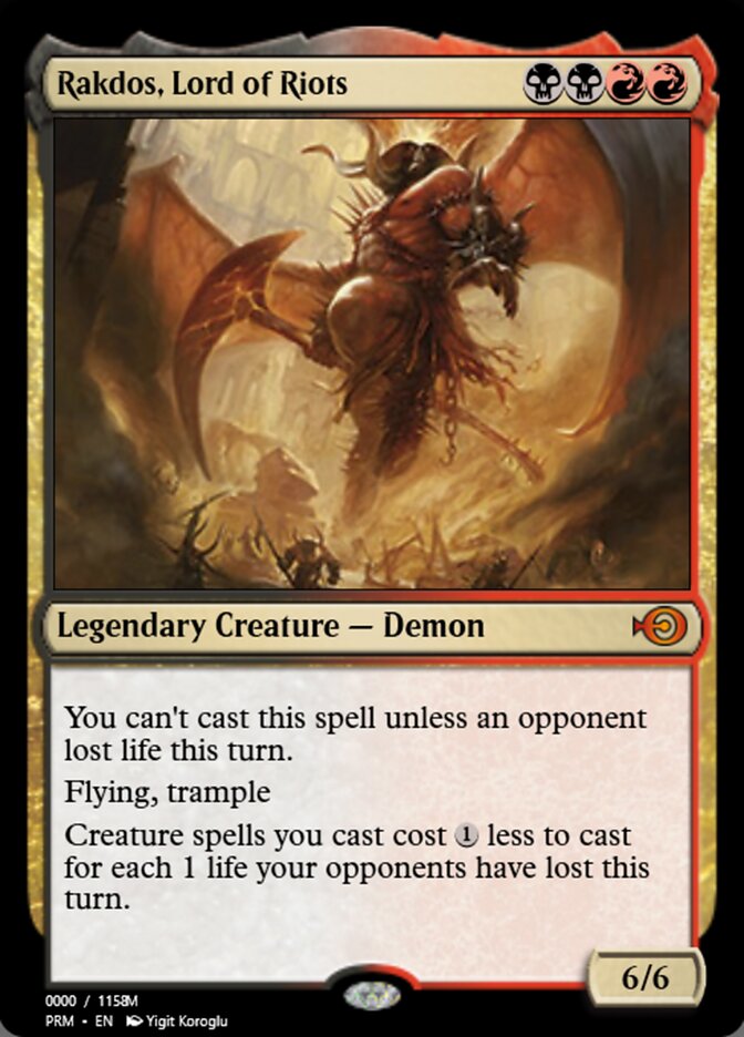 Magic the Gathering Card - Rakdos, Lord of Riots - MTG Circle