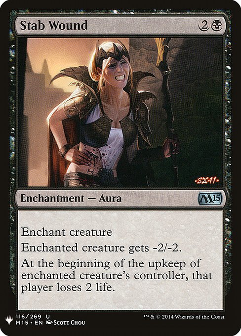 Magic the Gathering Card - Stab Wound - MTG Circle