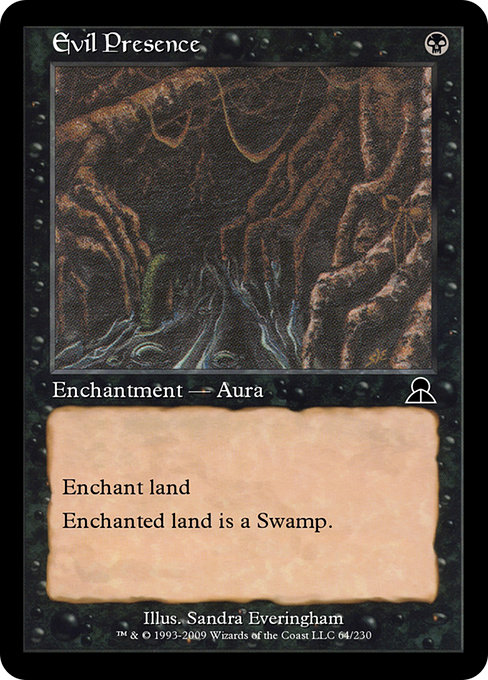 Magic the Gathering Card - Evil Presence - MTG Circle