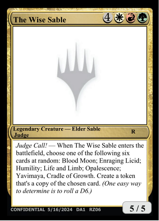Magic the Gathering Card - The Wise Sable - MTG Circle