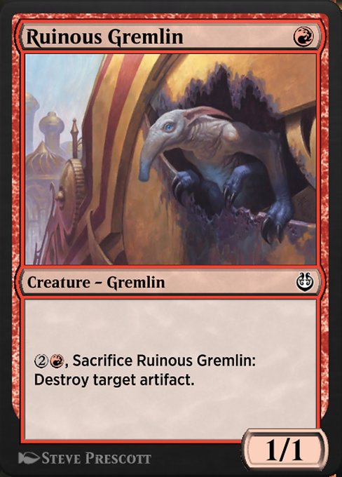 Magic the Gathering Card - Ruinous Gremlin - MTG Circle
