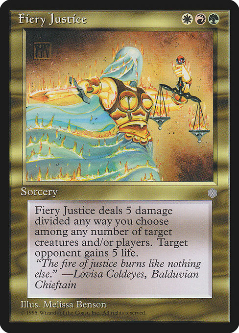 Magic the Gathering Card - Fiery Justice - MTG Circle
