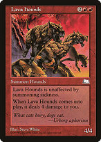 Magic the Gathering Card - Lava Hounds - MTG Circle