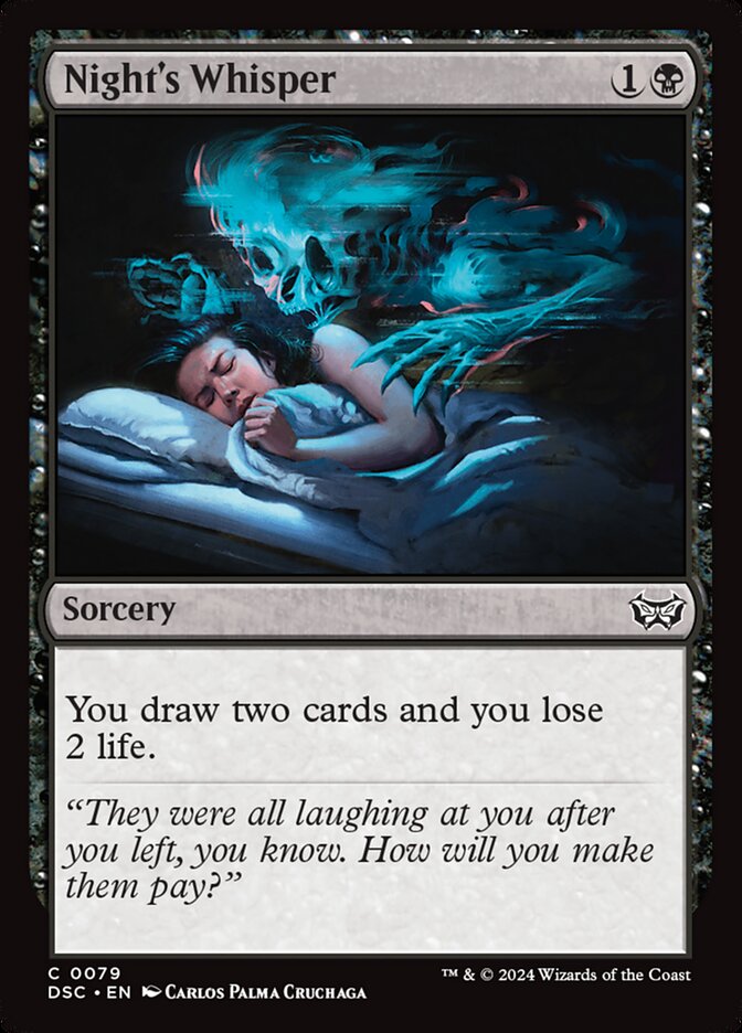 Magic the Gathering Card - Night's Whisper - MTG Circle