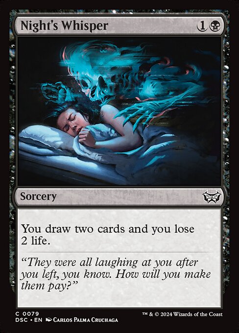 Magic the Gathering Card - Night's Whisper - MTG Circle